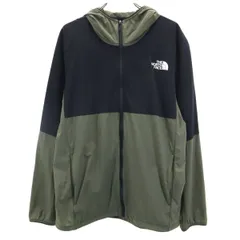 THE NORTH FACE ノースフェイス エニータイムウィンドフーディ ジャケット L オリーブ系 アウトドア NP72070 メンズ 古着