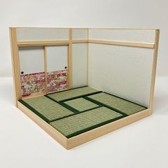 和室ドールハウス(四畳半) 花椿 簡単組立 1/12サイズ 推し活 ジオラマ 畳付き 襖開閉可能