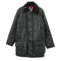 ビーバー イギリス製 キルティングコート 38 ブラック BEAVER ダブルジッパー 比翼仕立て 裏地付 メンズ