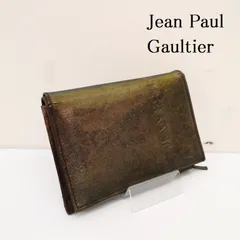 未使用JEAN PAUL GAULTIERがま口三つ折り財布Vサイバー フェザー Jean Paul Gaultier ジャンポール ゴルチエ 三つ折り 財布