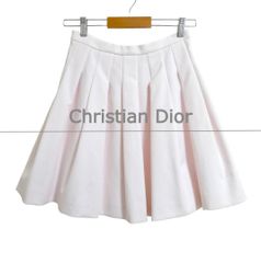 クリスチャンディオール DIOR くるみボタン フレアースカート グレー