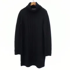 #wnc バーバリー BURBERRY チュニック 2 黒 ニット タートルネック ケーブル編み カシミヤ混 レディース [850100]