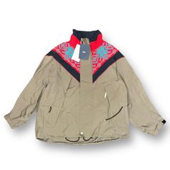 定価166100円 新品 kolor 24SS 高密度 ウェザー ストレッチ ブルゾン ニット ドッキング ジャケット カラー 24SCM-G06108 グレージュ系