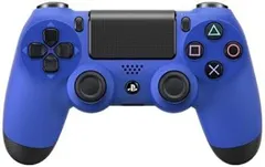 【中古】ワイヤレスコントローラー (DUALSHOCK 4) ウェイブ・ブルー 【メーカー生産終了】 - PS4