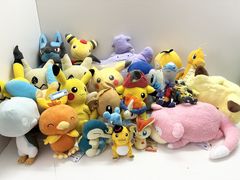 ◆ [정크품] 27 점 정리 상품 포켓몬 봉제 장난감 정리 루카리오 이부이 메타몬 미미큐 당시의 물건 도매 현상품 6.2kg