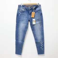 デシグアル Desigual デニム ジーンズ パンツ 花刺繍 ロゴ a952109n