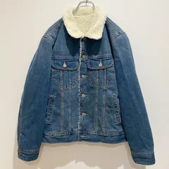 GU ジーユー　レディース　アウター　デニムジャケット　ボアジャケット　Gジャン　フロントボタン　両サイドポケット　フラップポケット　無地　内側ボア　もこもこ　ブルー　デニムブルー　おしゃれ　カジュアル　SU768h1198