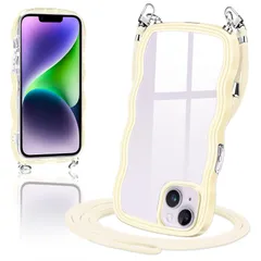 【在庫セール】首掛け 斜めかけケース 肩掛け 可愛い 個性 創意 かわいい スマホケース 韓国 14 透明 いPhone TPU カバー クリア 薄型 ショルダー 耐衝撃 ケース アイフォン14(イエロー) iPhone14