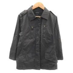 ハッシュアッシュ HusHusH ステンカラージャケット ミリタリージャケット ミドル丈 無地 2 ダークグレー /YK30 ■MOのサムネイル