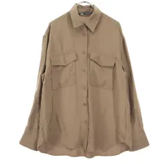 ZARA ザラ 長袖 シャツ XS ブラウン レディース 古着