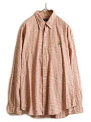 【お得なクーポン配布中!】 ラルフローレン チェック 長袖 ボタンダウン シャツ L ポニー刺繍 薄手 ポロ