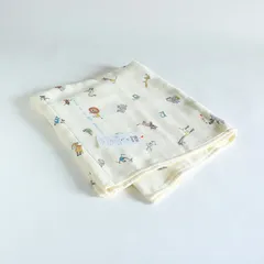 KONTEX／Toris Gauze Zoo／L Size／Yellow／imabari towel／コンテックス／トロワガーゼ ズー／Lサイズ／イエロー／今治タオル