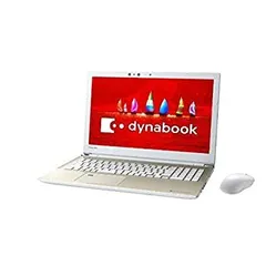 【中古】東芝 15.6型ノートパソコン dynabook T95 サテンゴールドdynabook 2018年 春モデル（Core i7/メモリ16GB/SSD512GB/ H＆B） PT95FGP-BEA2のサムネイル