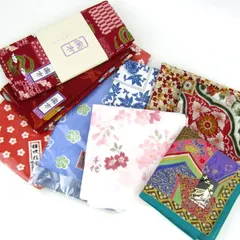 宇野千代/楽市他 ハンカチ 風呂敷等 9点セット 未使用 和柄 ブランド まとめて 大量 小物 レディース