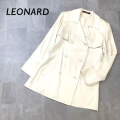 大きいサイズ✨レオナール ジャケット ツイード トリム 44 2XL 水色 花