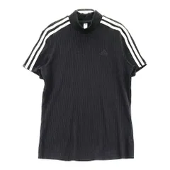 サイズ：L ADIDAS GOLF アディダスゴルフ  モックネック半袖Tシャツ  ブラック系 [240101231858]# ゴルフウェア レディース ストスト
