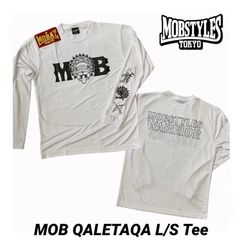 MOBSTYLES　モブスタイルス　MOB QALETAQA TEE 白 ロンT