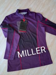 MILLET タグ付　ミレー スウェット ハーフジップ 長袖　S　パープル プラム