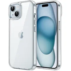JEDirect iPhone 15 6.1インチ用 保護ケース 黄ばみなし 衝撃吸収 バンパーカバー 傷つけ防止 クリアバック (クリア) 1