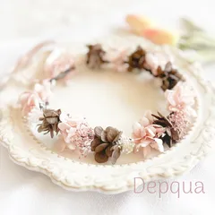 花冠　ベビー　~pinkbrown~ 　花かんむり　キッズ