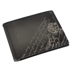 【✨美品✨】ベルルッティ カリグラフィ エベネ マネークリップ ベルルッティ カリグラフィ レザー マネークリップ ブラック