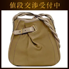 クロエ ショルダーバッグ ec-22665 ベージュ ブラウン 美品 レザー