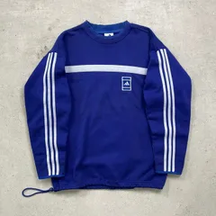 90年代 USA製 adidas アディダス スウェットシャツ パフォーマンスロゴ 袖ライン メッシュ切り替え  メンズL相当 