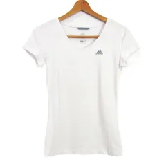 アディダス 半袖Ｔシャツ クライマ365 ストレッチ スポーツウエア トップス 白 レディース Lサイズ ホワイト adidas 【中古】