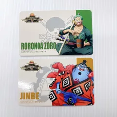 【新品】麦わらストア限定 ICカード風ステッカー 2枚セット☆ロロノアゾロ ジンベエ Suica等に