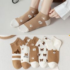 靴下5足セット　ソックス　可愛いくまちゃん　快適な履き心地