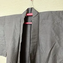 き630】男性物 縞柄 羽織付き 着物 袷 アンティーク リメイク素材