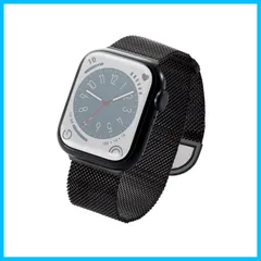 【新着商品】ステンレス 編み込み マグネットバックル バンド 工具無し 41mm 40mm 38mm アップルウォッチ 【 Series 8 7 Watch SE2 SE 6 5 Apple 4 3 2 1 エレコム 対応】 ブラック AWW41BDSSMBK