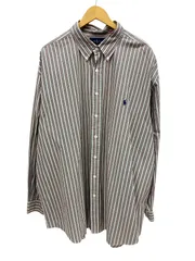 RALPH LAUREN (ラルフローレン) BLAKE ストライプ BDシャツ 長袖シャツ ボタンダウン ワンポイント刺繍 2XL マルチカラー メンズ/028