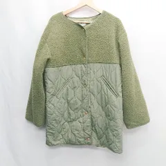 ◇ ⊇ emi+ エミプラス 長袖 ロングコート サイズL グリーン系 レディース E  【1503060012598】