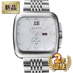 グッチ GUCCI 腕時計 グッチクーペ YA131319 スクエア ホワイト文字盤 デイト SS クオーツアナログ 【箱・保付き】のサムネイル