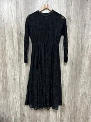 GRL フラワーレースワンピース[ Aライン ワンピース sizeM/黒 ■◇ レディース