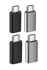 YFFSFDC USB-C → Micro USB アダプタ Type-C (メス) to Micro USB (オス) 変換アダプタ 4個入り マイクロUSB変換アダプター 変換コネクタ 充電とデータ転送 Xperia、Galaxy、Nexus、HUAWEI