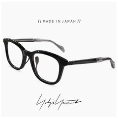 【新品】 ヨウジ ヤマモト メガネ 日本製 19-0101 1 c01 Yohji Yamamoto メンズ 大きめ 大きい 幅広 眼鏡 鯖江 ウェリントン 型 黒縁 黒ぶち フレーム ダミーレンズ発送