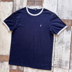 ポロ byラルフローレン 半袖Tシャツ リンガーTシャツ　ネイビー