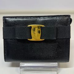 【ヴィンテージ 】◇フェラガモ◇ ヴァラリボン / クロコ型押しレザー 財布 Salvatore Ferragamo - 【ヴィンテージ 】◇フェラガモ◇ ヴァラリボン