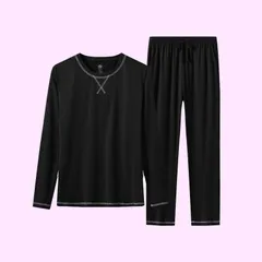 Color:ブラック(女)-C_Size:M [MoFiz] パジャマ ルームウェア レディース 長袖 上下セット ゆったり 男女兼用 スウェット ロングパンツ ポケット付き 寝間着 部屋着 ふんわり 柔らかく 吸汗 通気性 大きいサイズ 女の子 女性 春 秋