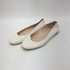 ◇ Chloe クロエ スカラップ イタリア製 パンプス サイズ36 1/2 ホワイト レディース E 