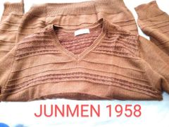 971y【秋冬に最適】JUNMEN 1958 古着 ニット セーター 90s