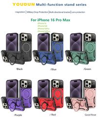 iPhone16ケース magsafe ワイヤレス充電 360度回転 iPhone16Proスタンド カバー マグセーフ対応 iPhone16E耐衝撃 スタンド付き 半透明 ワイヤレス