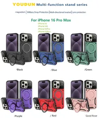 iPhone16ケース magsafe ワイヤレス充電 360度回転 iPhone16Proスタンド カバー マグセーフ対応 iPhone16E耐衝撃 スタンド付き 半透明 ワイヤレス