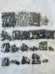 大容量　ブラック系　推し活　ハンドメイド　パーツ　ビーズ　詰め合わせセット