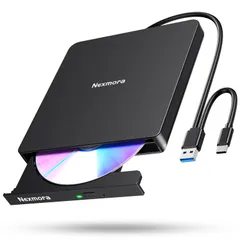 【数量限定】外付け dvdドライブ dvd ドライブ 外付け cdドライブ 光学ドライブ USB-A ＆ type-c cd 両対応 読み込み 書き込み可能 取り込み 低騒音 薄型 パソコン PC 【2025新定番・高速読取×低騒音】 mac windows1