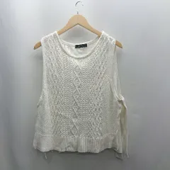 ◇ ⊇ nano universe ナノ ユニバース ニットベスト サイズ表記なし ホワイト レディース E  【1502060046619】