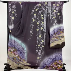 正絹　振袖　長襦袢セット　辻が花文様　逸品 1121-0079-1.jpg