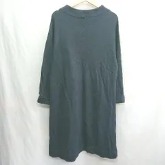 ◇ ⊇ NATURAL BEAUTY BASIC 長袖 膝下丈 ニットワンピース サイズM ネイビー レディース E  【1502060004718】